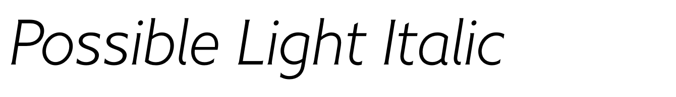 Possible Light Italic